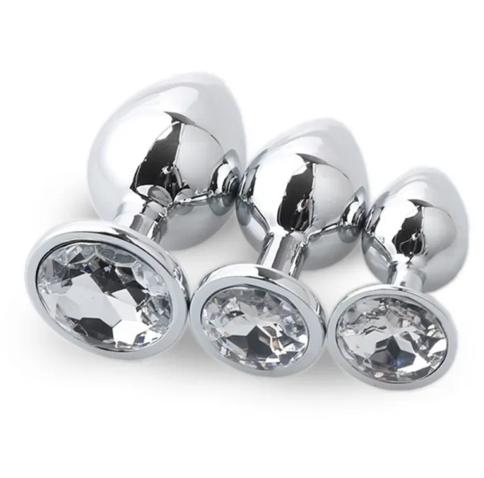 3pcs Diamond Butt Plug Anal Plug (Round Shape)