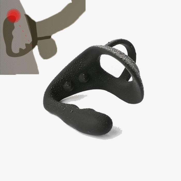 Silicone Prostate Massager P Spot Butt Plug Cock Ring