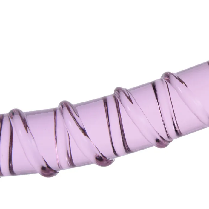 Double Trouble Glass Dildo In Pink