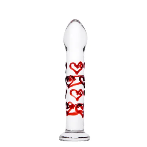 Bump Love Glass Dildo In Red