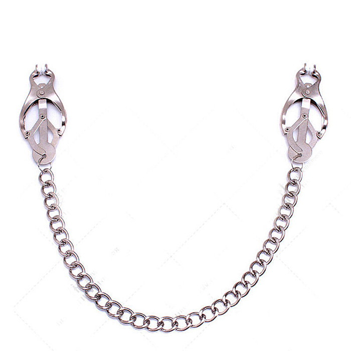 Metal Long Nipple Clips with Necklace Clover Clamps
