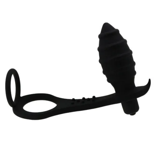 G-spot Prostate Massage Butt Plug Cock Ring