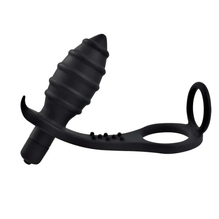 G-spot Prostate Massage Butt Plug Cock Ring