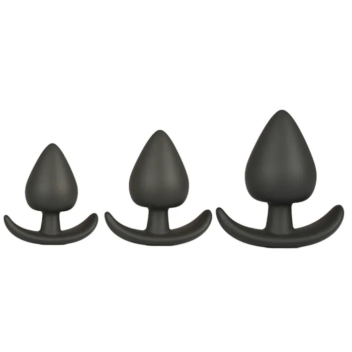 MALE GAY BLACK Silicone Butt Anal Plug