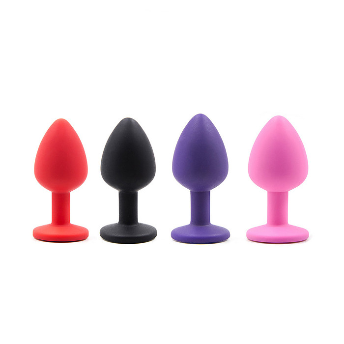 Small Size Jewelled Silicone Anal Plug