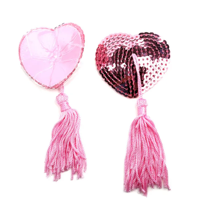 Heart-Shaped Sequins Silicone Nipple Sticker