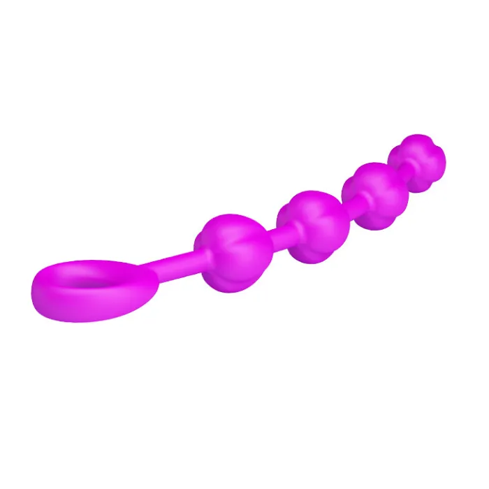 Waterproof Anal Beads and Tools In Purple