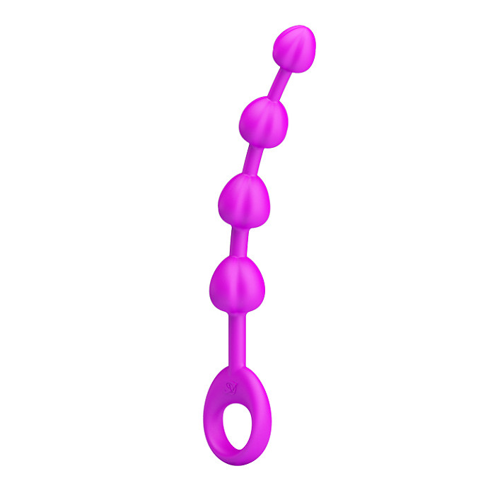 Waterproof Anal Beads and Tools In Purple