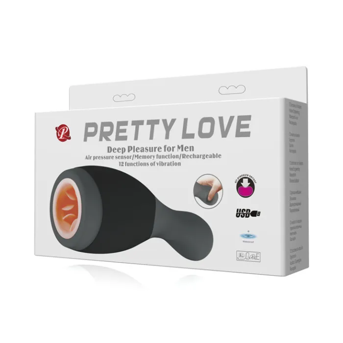 12 Speed Air Pressure Sensor USB Rechargeable Masturbator Cup