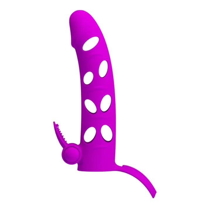 Vibrating Silicone Exciting Stimulation Extended Sleeve