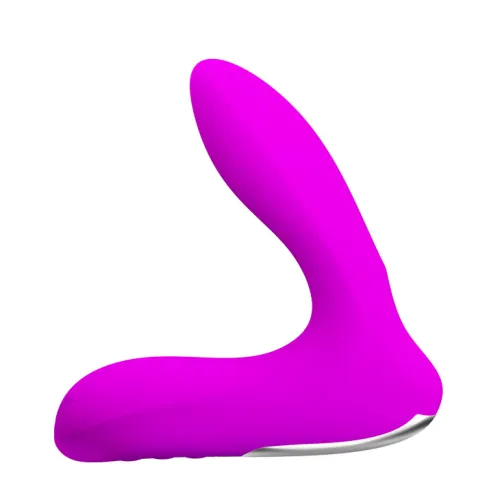 12-Function Vibrations Inflatable USB Rechargeable Anal Vibrator In Purple