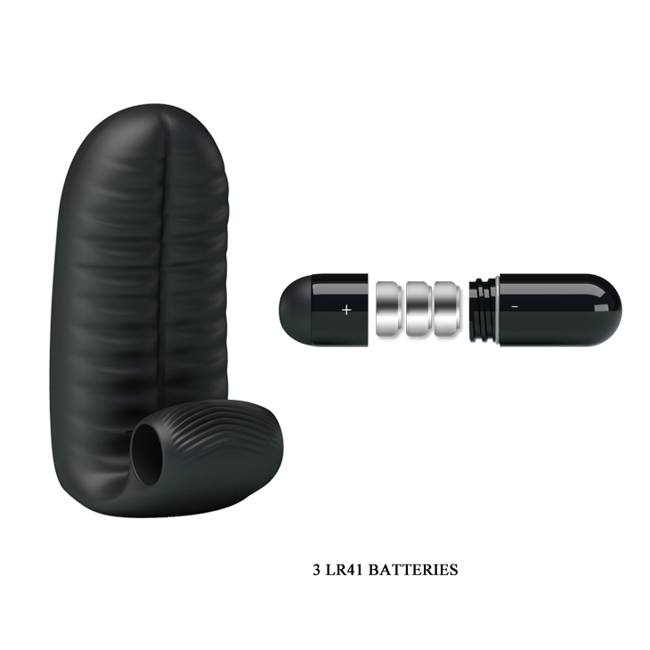Vibrating Finger Exciting Sex Toy Vibrator In Black