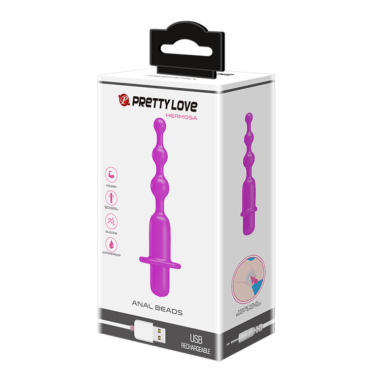 12-Function Vibrations USB Rechargeable Silicone Anal Beads