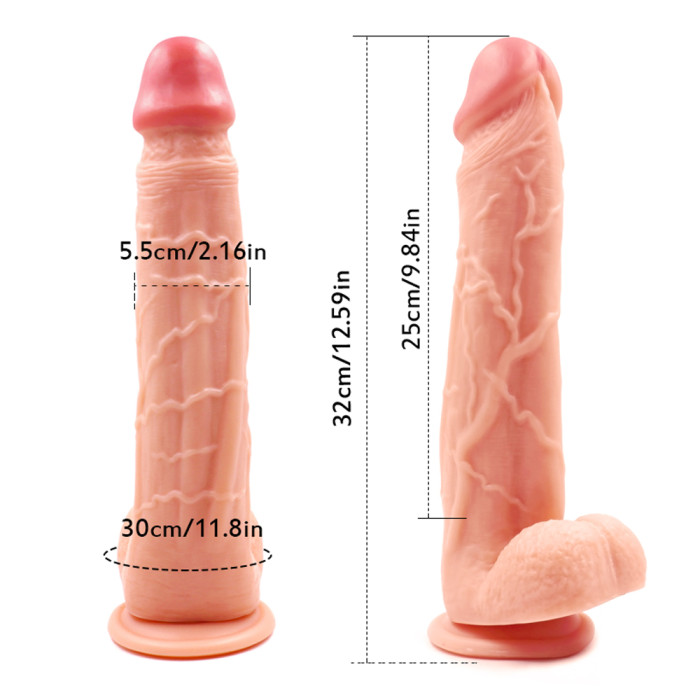 Realistic Dildo Lifelike Big Real Dong Suction Cup In Flesh