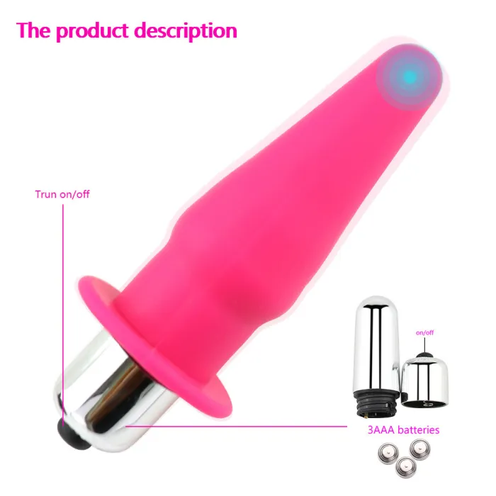 Vibrating Butt Plug Dildo Vibrator​ Anal Plug Silicone Adult Sex Toy