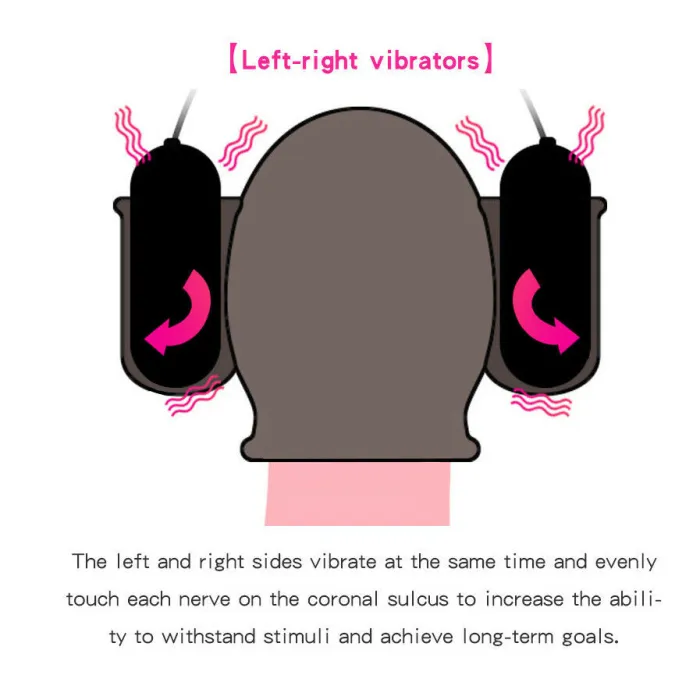12 Speed USB Rechargeable Glans Trainer Vibrator Cock Ring Delay Ejaculation