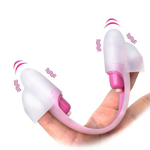 Finger Vibrator Double G-Spot Massager Vibrating Dildo Adult Sex Toy