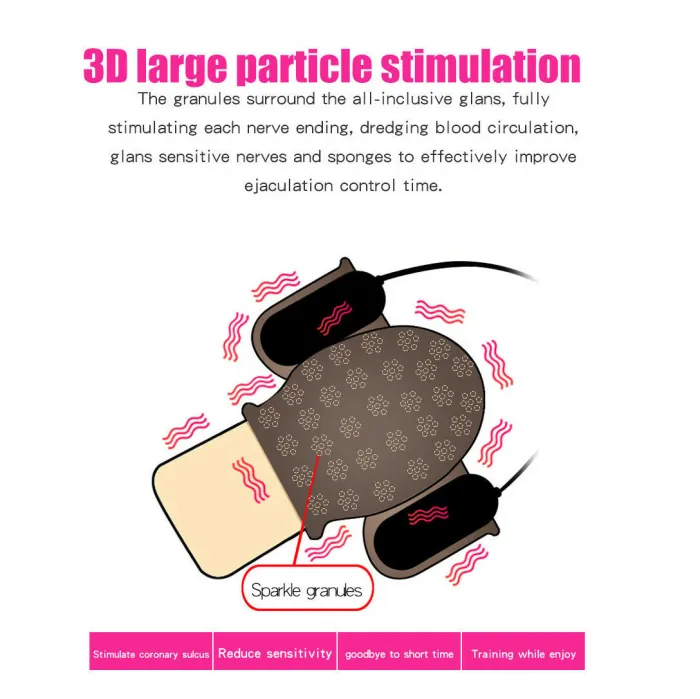 12 Speed USB Rechargeable Glans Trainer Vibrator Cock Ring Delay Ejaculation