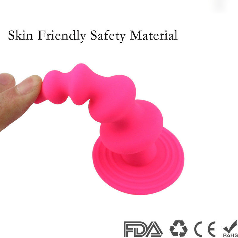 10 Speed Vibrator Anal Plug Beads Dildo G-Spot Silicone Suction Cup Sex Toy