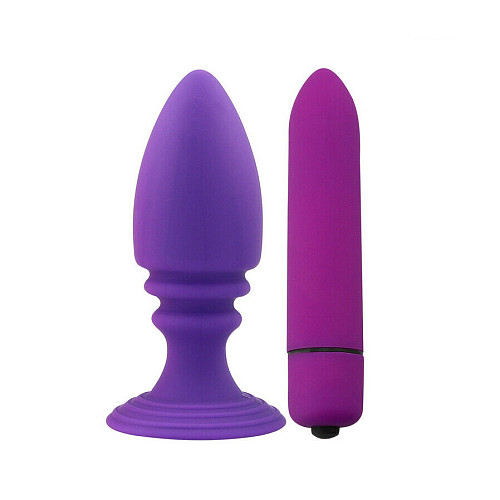 Silicone Anal Plug Dildo Vibrator Vibrating 10 Speed Bullet Butt Plug Sex Toy
