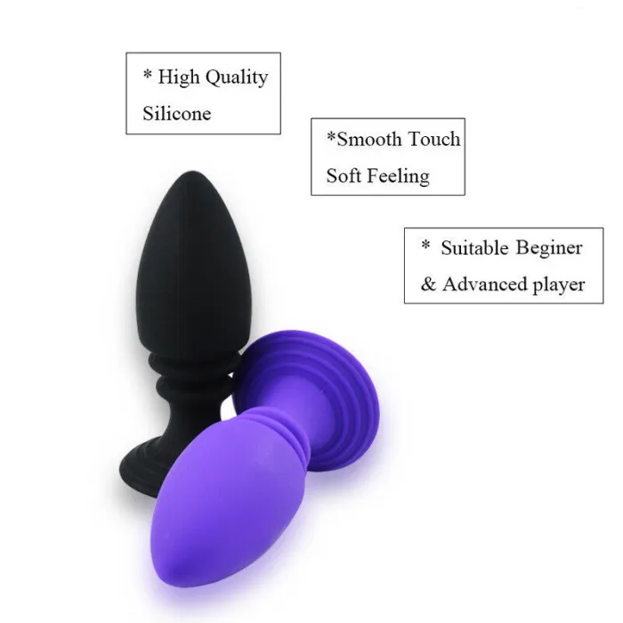 Silicone Anal Plug Dildo Vibrator Vibrating 10 Speed Bullet Butt Plug Sex Toy