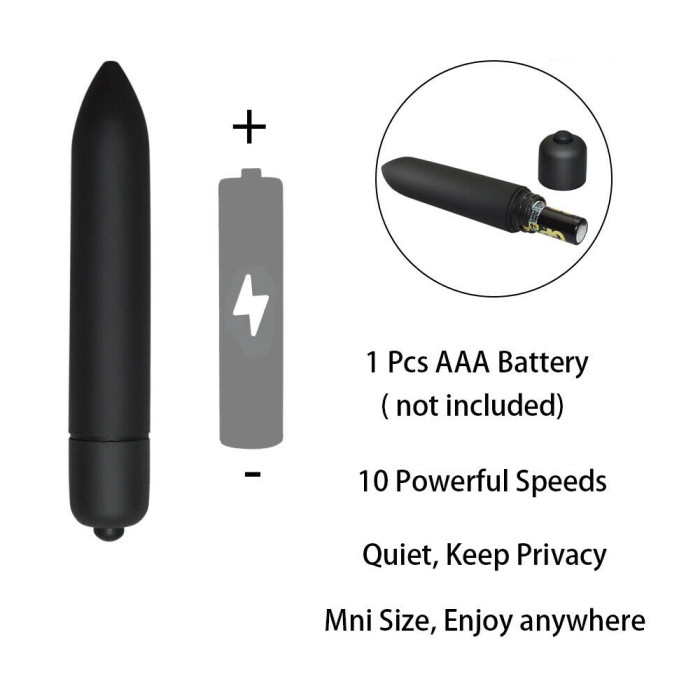 Silicone Anal Plug Dildo Vibrator Vibrating 10 Speed Bullet Butt Plug Sex Toy