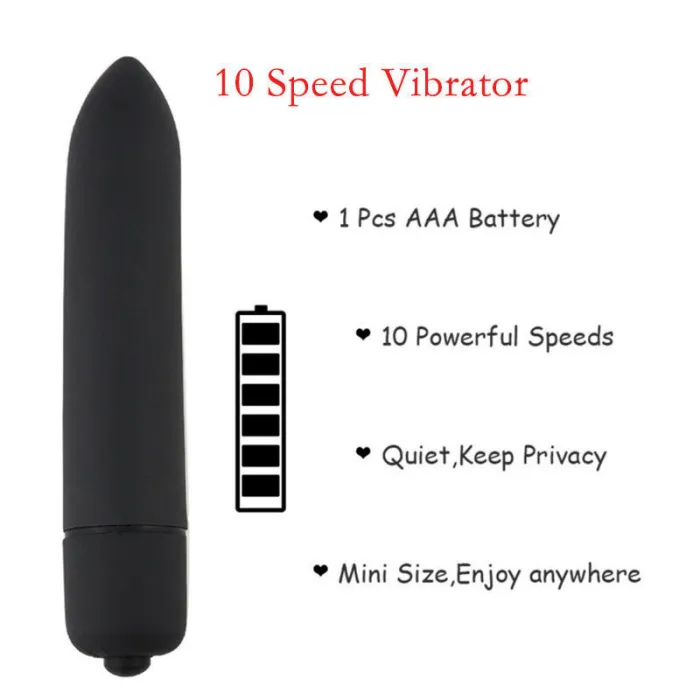 10 Speed Vibrator Anal Plug Beads Dildo G-Spot Silicone Suction Cup Sex Toy