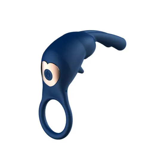 USB Vibrating Rabbit Penis Ring Last Longer Vibrator Silicone Sex Toys