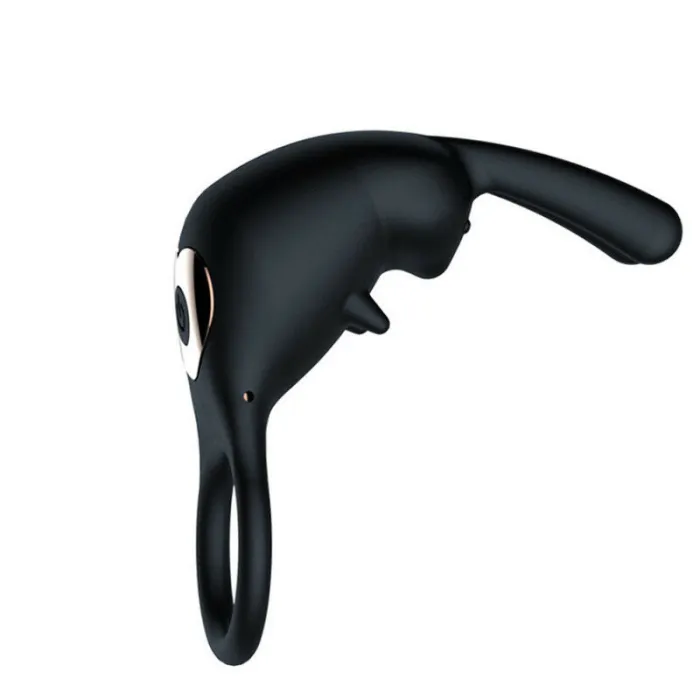 USB Vibrating Rabbit Penis Ring Last Longer Vibrator Silicone Sex Toys