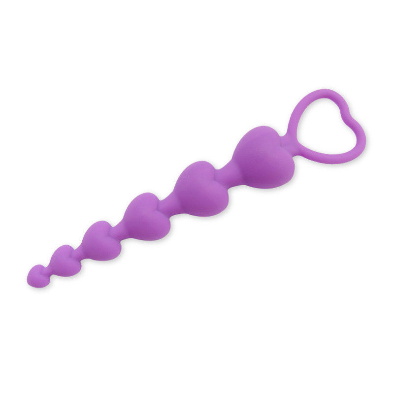 Silicone Anal Beads - purple