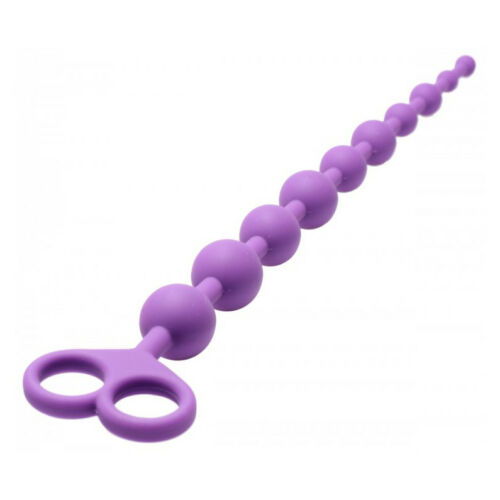 Dragons Tail Silicone Anal Beads - purple
