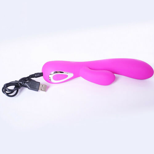 Silicone Rampant Rabbit Vibrator 30 Speed Vibrating Dildo Adult Sex Toys