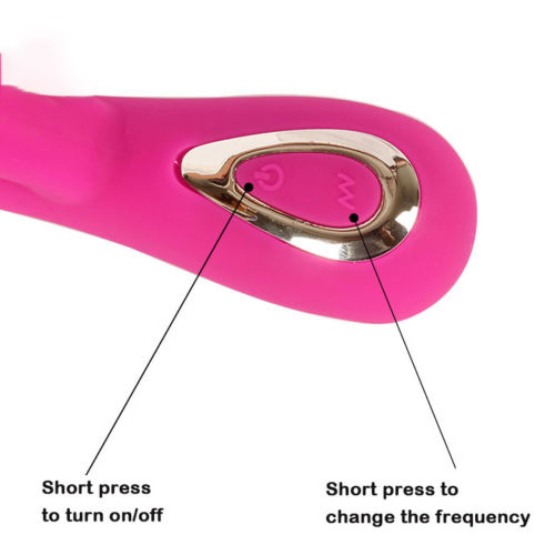 Silicone Rampant Rabbit Vibrator 30 Speed Vibrating Dildo Adult Sex Toys