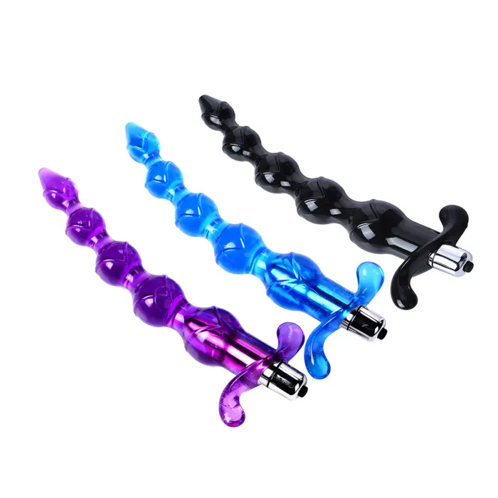 Vibrating Anal Butt Plug Beads Dildo Vibrator