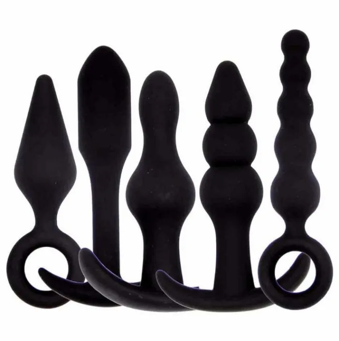 Anal Butt Plug Silicone Anal Beads 5PCS/SET