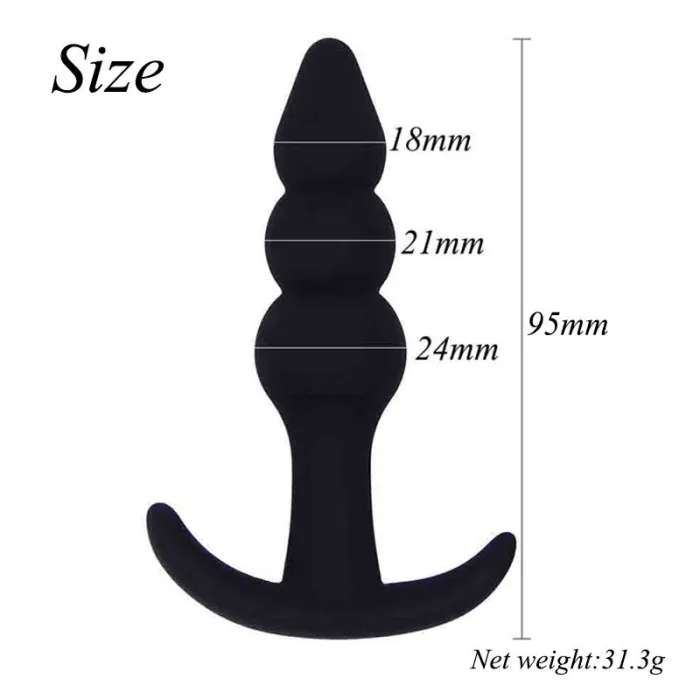 Anal Butt Plug Silicone Anal Beads 5PCS/SET