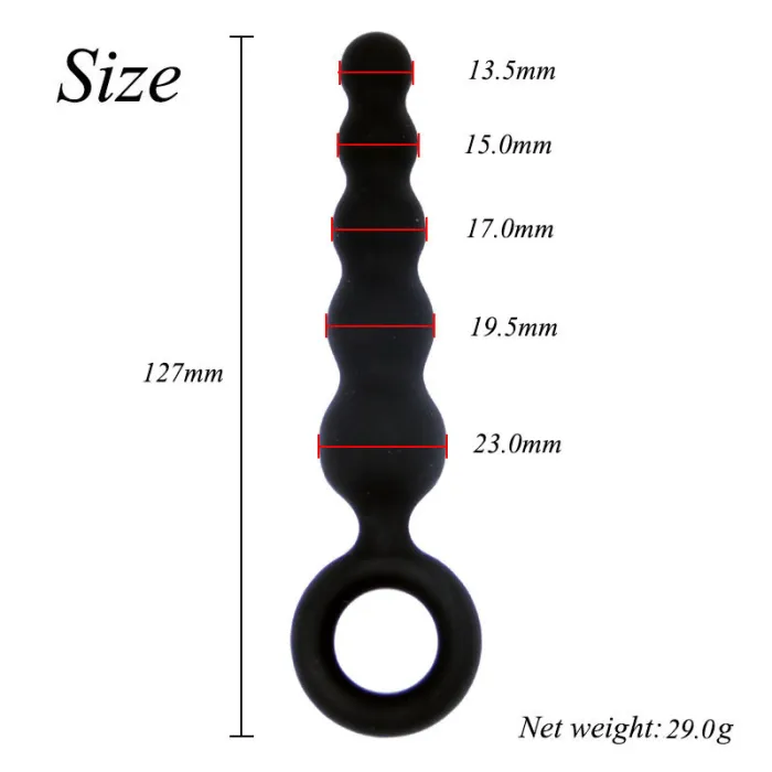 Anal Butt Plug Silicone Anal Beads 5PCS/SET