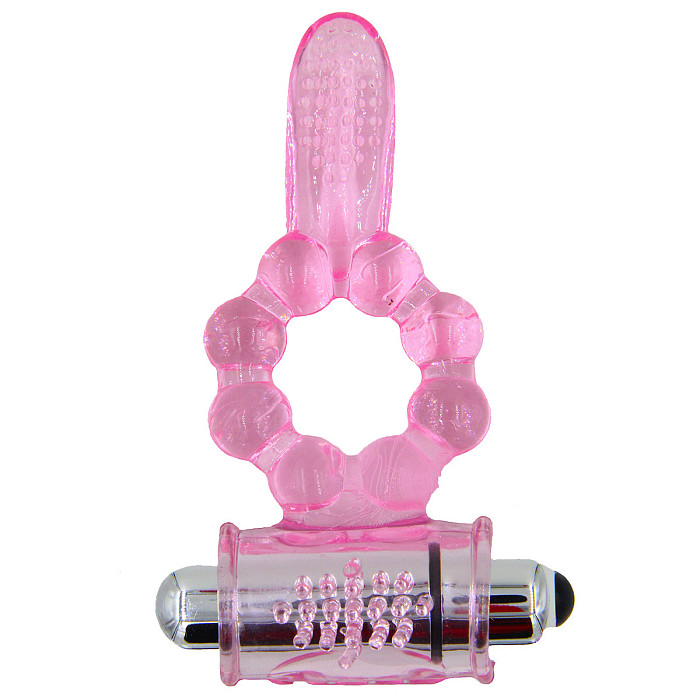 10 Speed Vibrating Penis Ring Tongue Bullet Vibrator Cock Ring