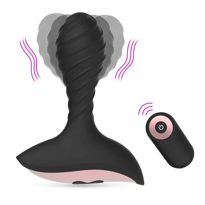 10 Speed Vibrating Prostate Massager Remote Control Anal Butt Plug