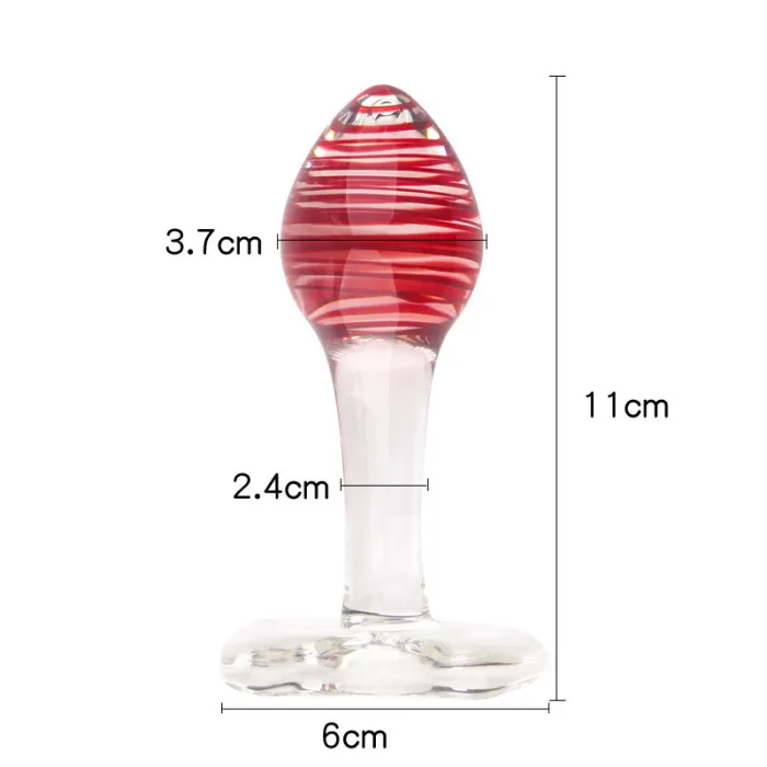 Glass Anal Plug G-Spot Massager Dildo Crystal Butt Plug