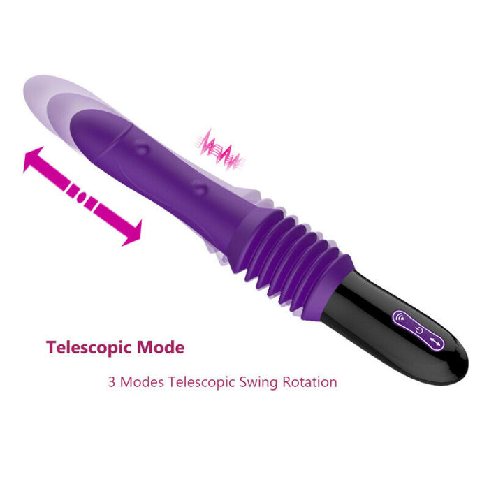 Automatic Telescopic Dildo Vibrator G-spot USB Rechargeable Adult Sex Toys