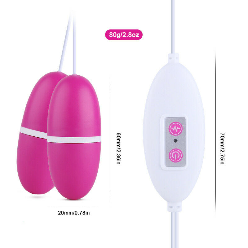 Double Vibrating Egg Bullet Vibrator Remote Control 12 Speed Adult Sex Toys