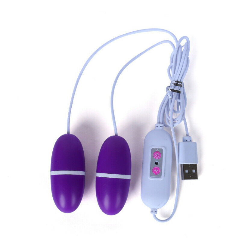 Double Vibrating Egg Bullet Vibrator Remote Control 12 Speed Adult Sex Toys