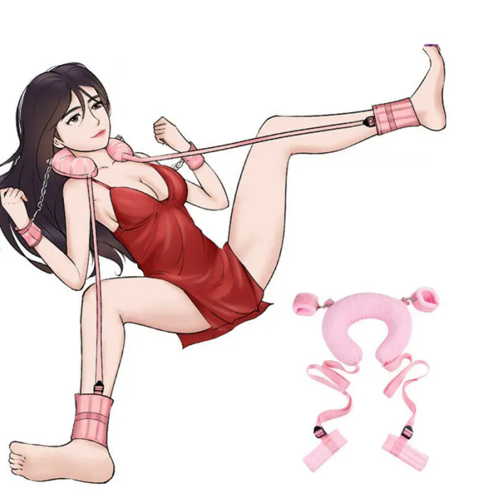 Cosplay Fetish Bed Restraint Bondage Ankle&Hand Cuffs