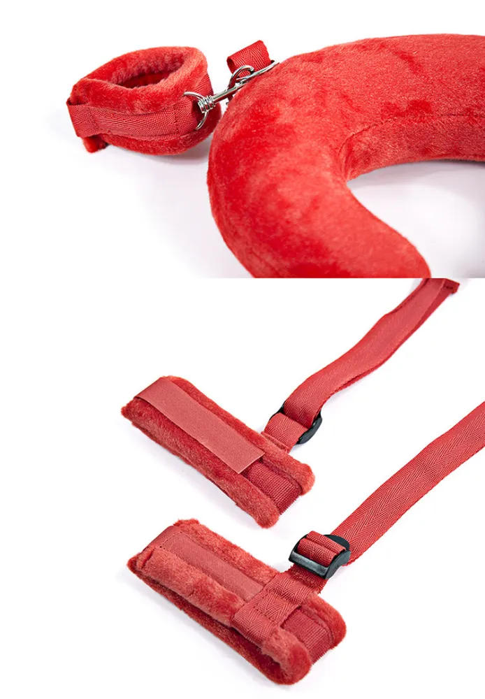 Cosplay Fetish Bed Restraint Bondage Ankle&Hand Cuffs