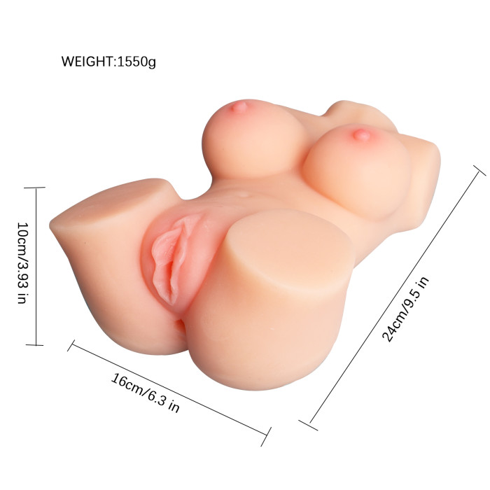 Male Masturbator 3D Realistic Vagina & Anal & Breast Sex Love Doll Sex Toys