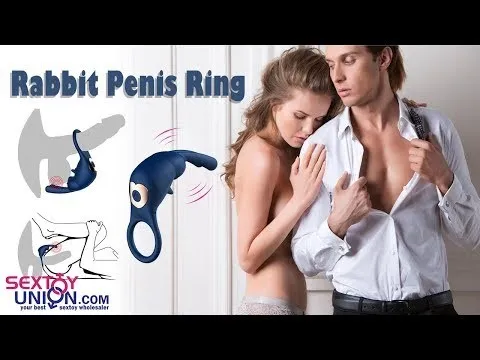 USB Vibrating Rabbit Penis Ring Last Longer Vibrator Silicone Sex Toys