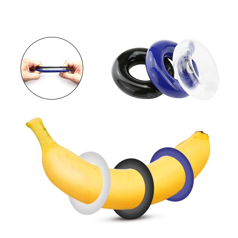 3 PCS Penis Cock Rings Silicone Delay Ejaculation 