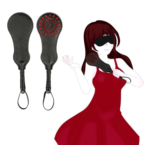 Faux Leather Spanker Flogger Whip Cane Spanking Paddle