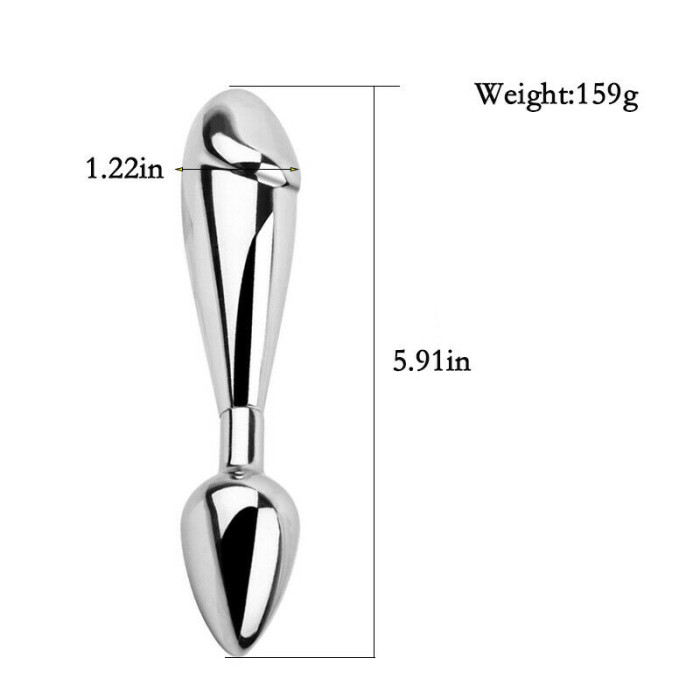 Double Anal Plugs Stainless Steel Anal Butt Plug